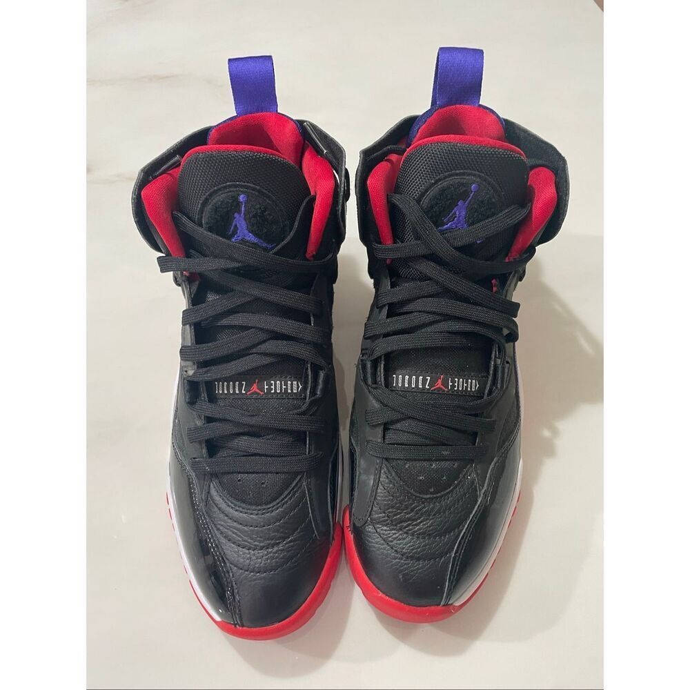 Nike Air Jordan Jumpman Two Trey Black Red Raptors Size 9 - Picture 4 of 10